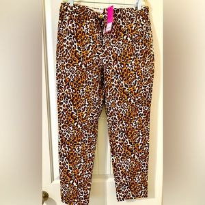 Lilly Pulitzer Kelly Stretch Pant Leopard My Favorite Spot NWT